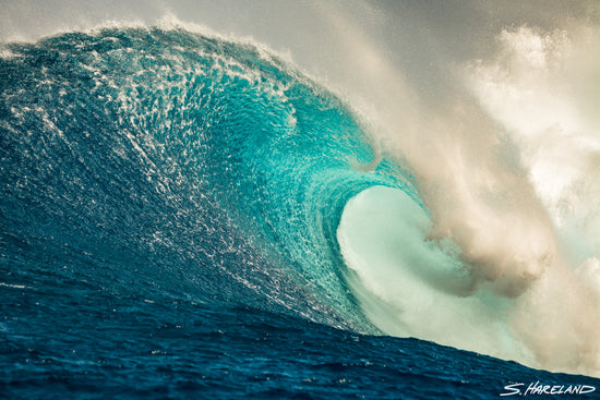 Extra large waves can be found off the north shore of Maui. This image was captured at the famous surf break known as 